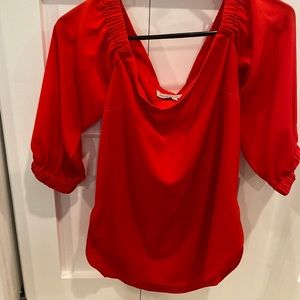 Amanda Uprichard off the shoulder top